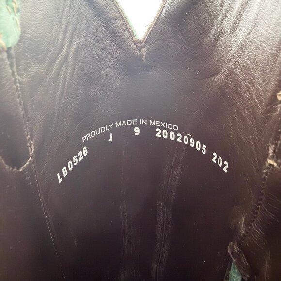 Lane SMOKESHOW Womens Cowboy Boots 9 Taos Turquoise Western Cowgirl Mid Calf NWT - Picture 9 of 11